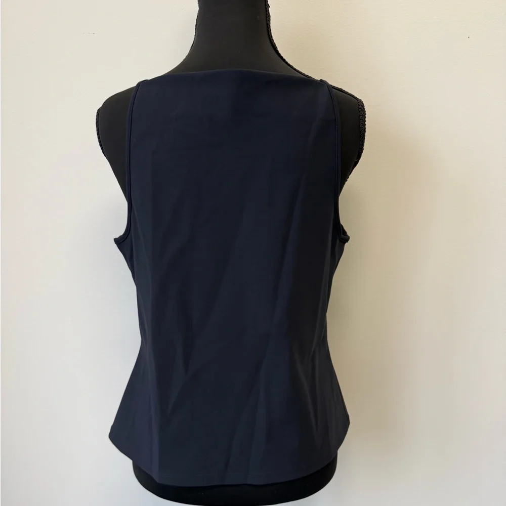 Theory Square Neck Tank Top Women's 
Navy Precision Ponte Sleeveless - Picture 6 of 8